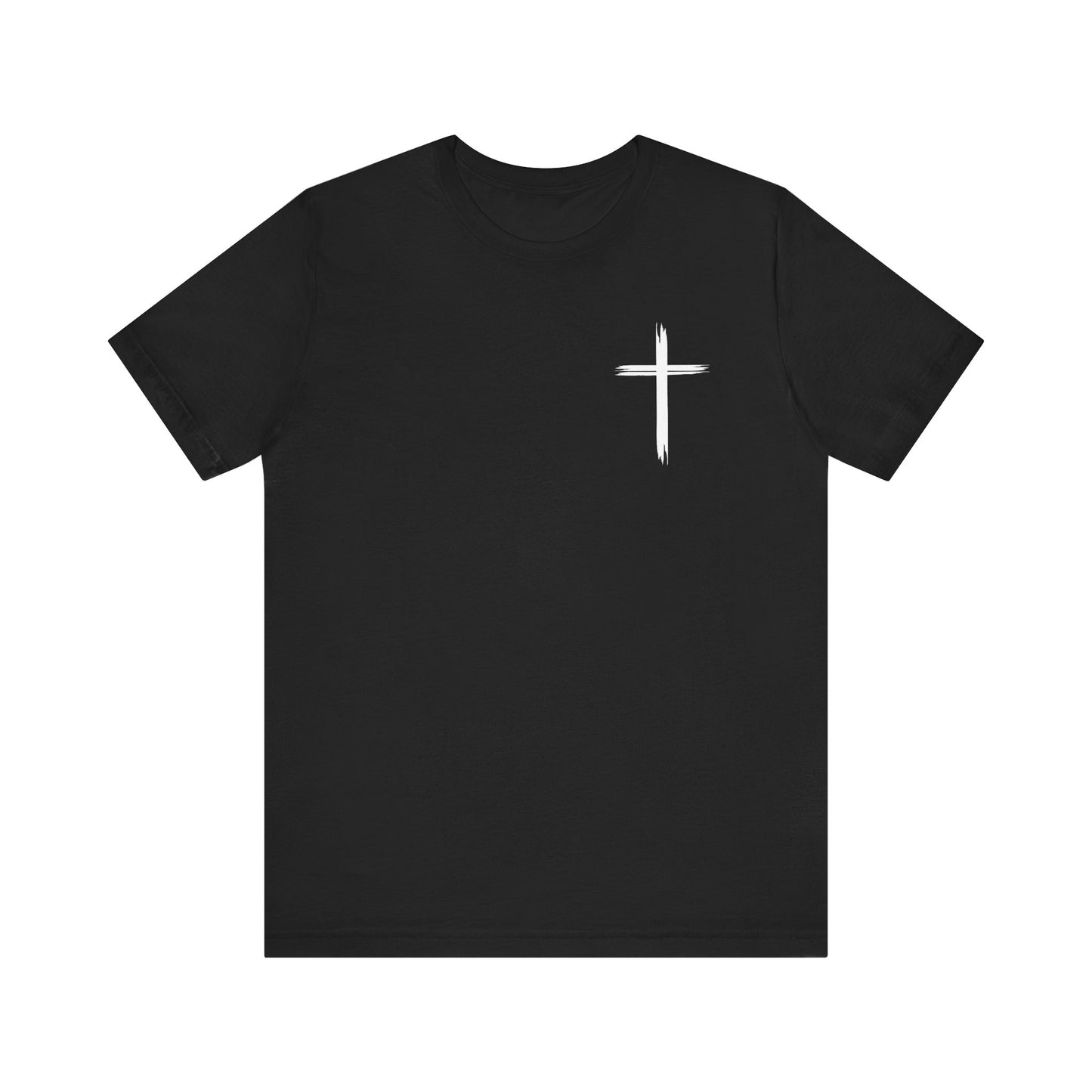Cross front | Jesus sunburst back - Unisex Jersey Short Sleeve Tee