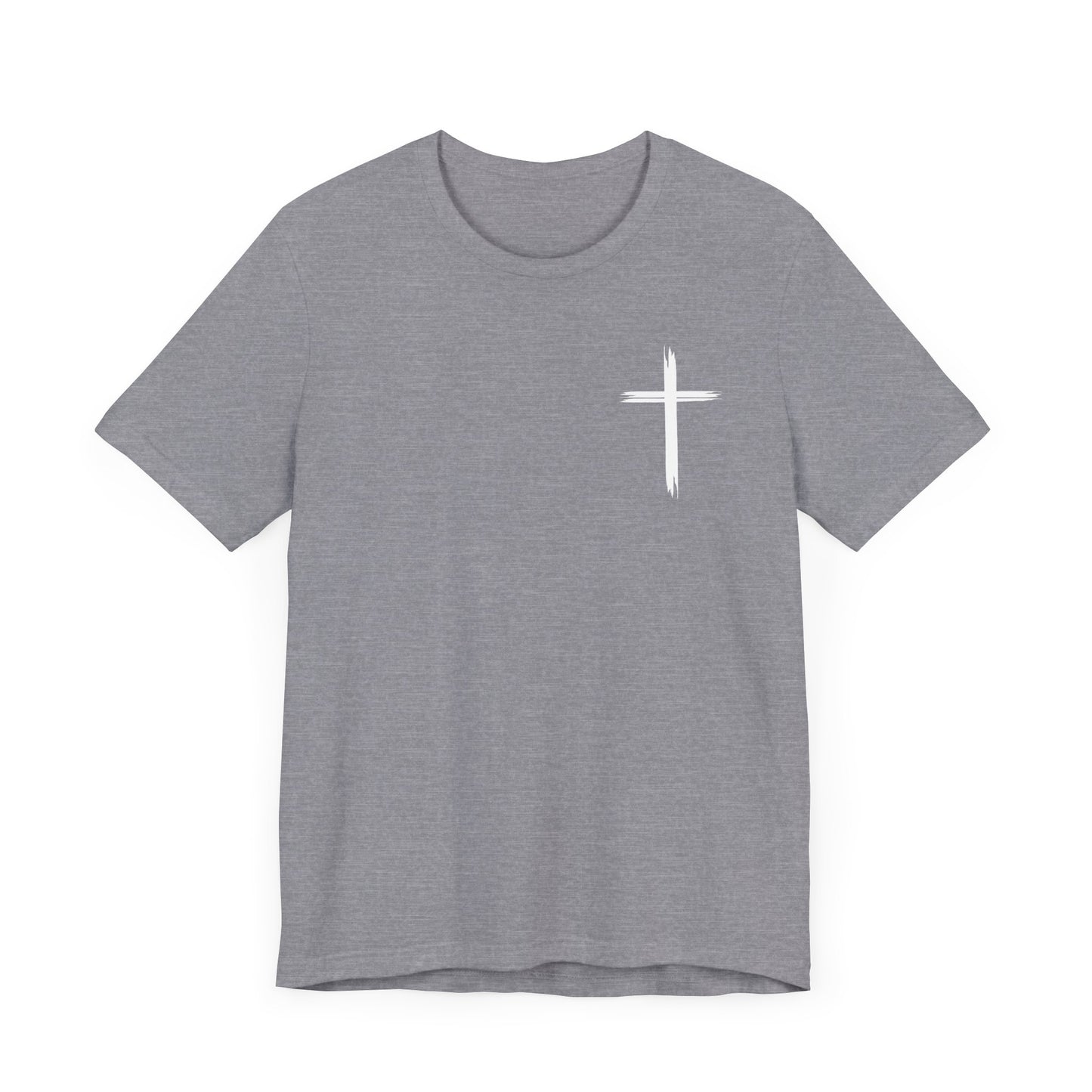 Cross front | Jesus sunburst back - Unisex Jersey Short Sleeve Tee