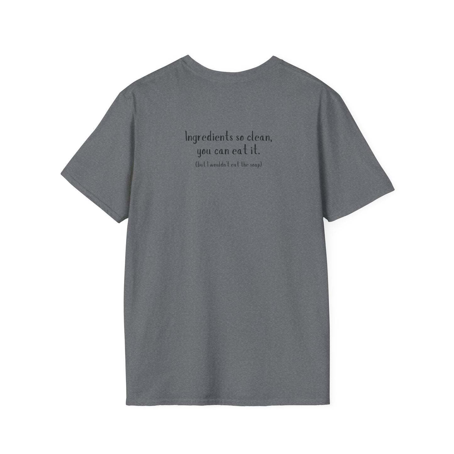 Unisex Softstyle T-Shirt w/back writing