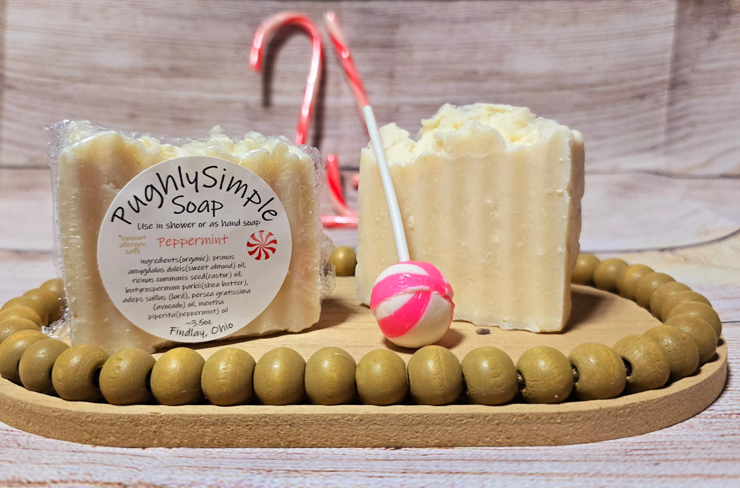 Peppermint Soap - coconut allergen friendly**