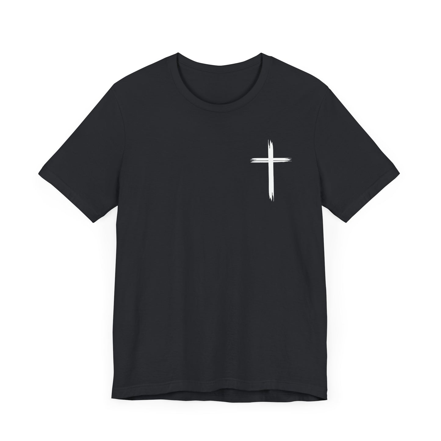 Cross front | Jesus sunburst back - Unisex Jersey Short Sleeve Tee