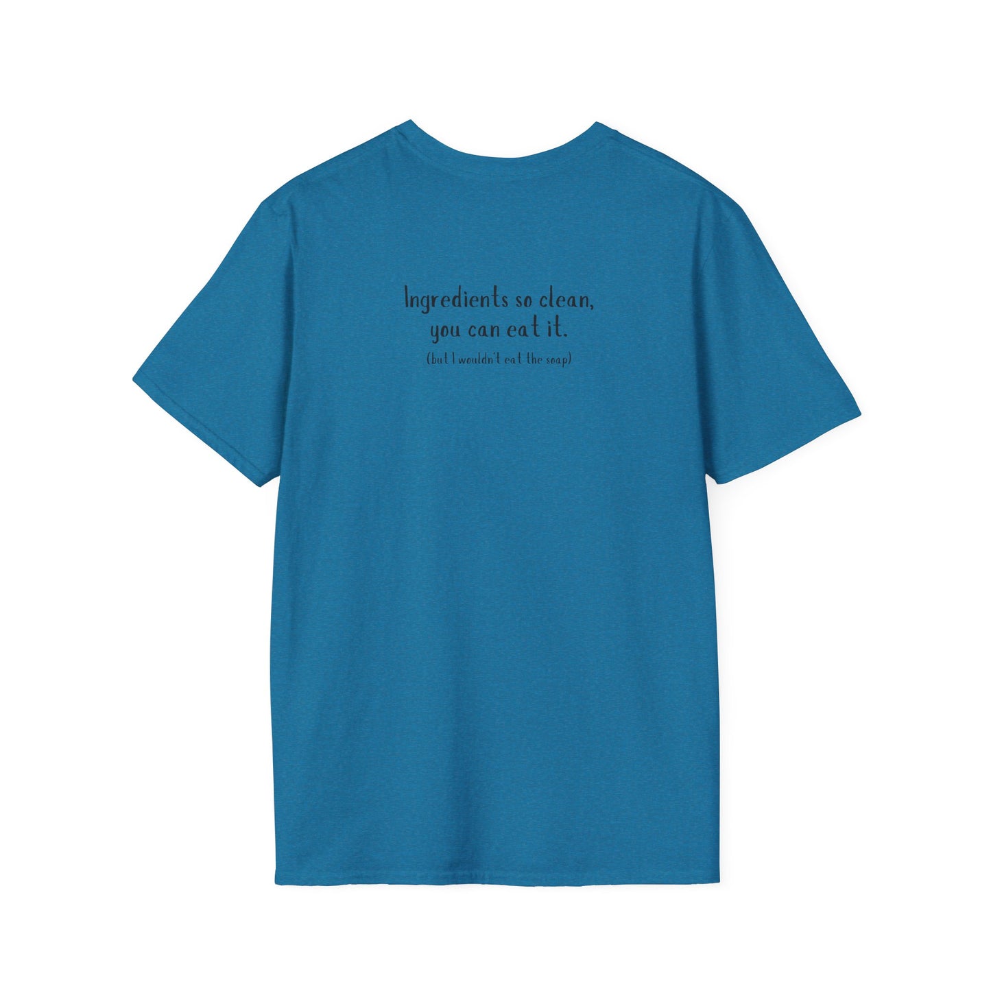 Unisex Softstyle T-Shirt w/back writing