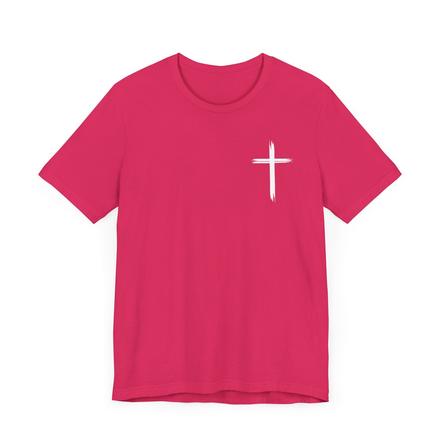 Cross front | Jesus sunburst back - Unisex Jersey Short Sleeve Tee