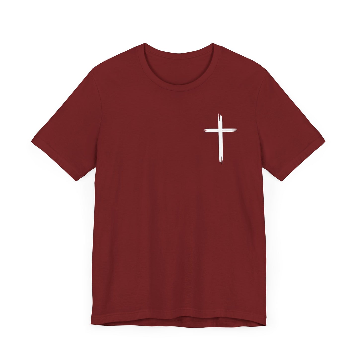 Cross front | Jesus sunburst back - Unisex Jersey Short Sleeve Tee