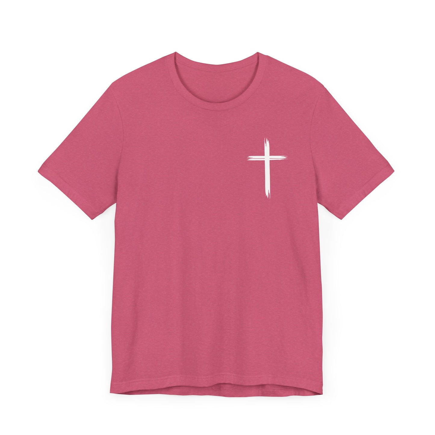 Cross front | Jesus sunburst back - Unisex Jersey Short Sleeve Tee