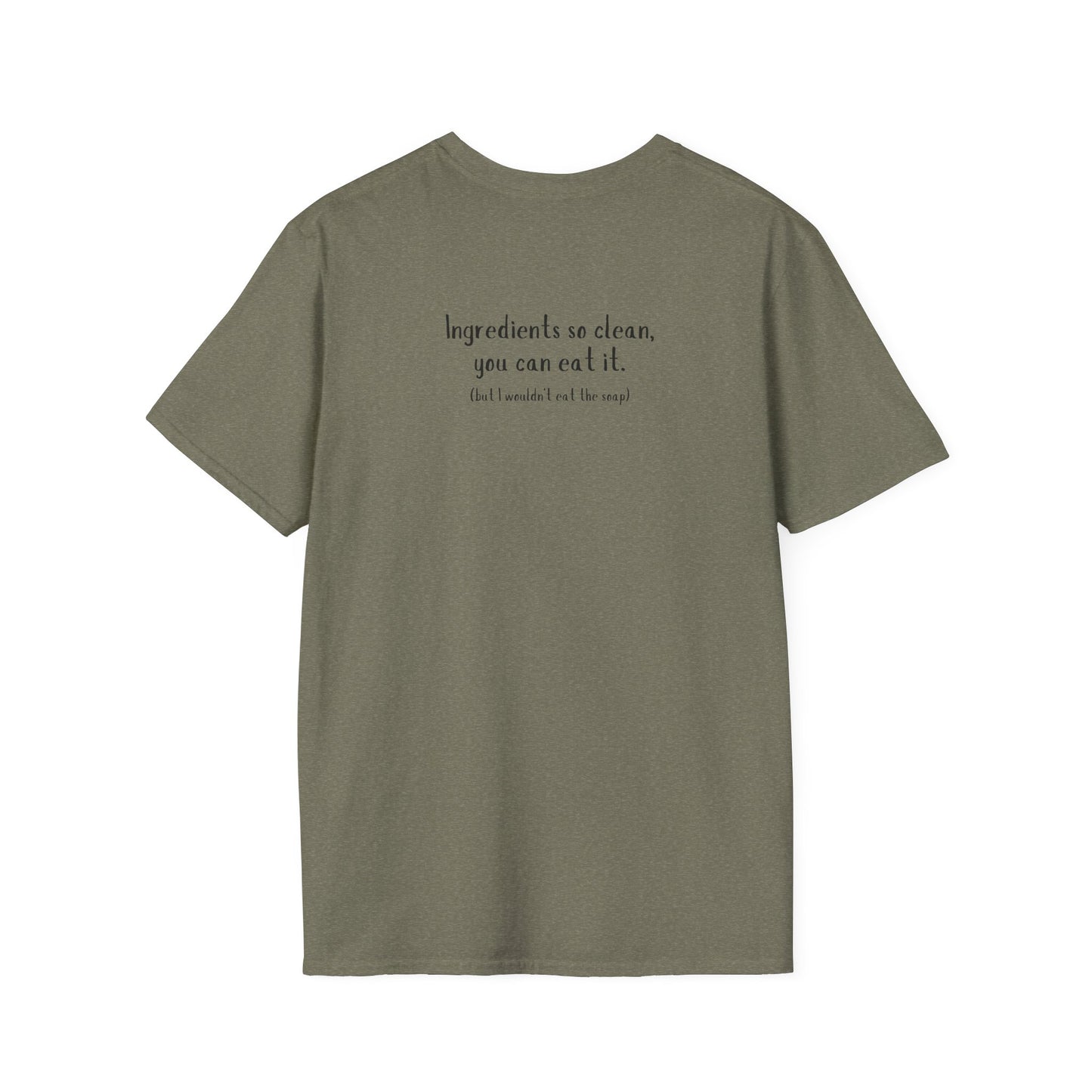 Unisex Softstyle T-Shirt w/back writing