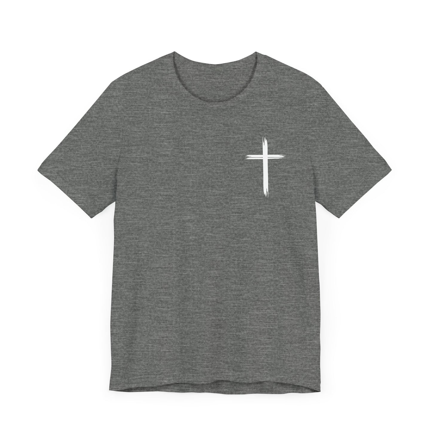 Cross front | Jesus sunburst back - Unisex Jersey Short Sleeve Tee