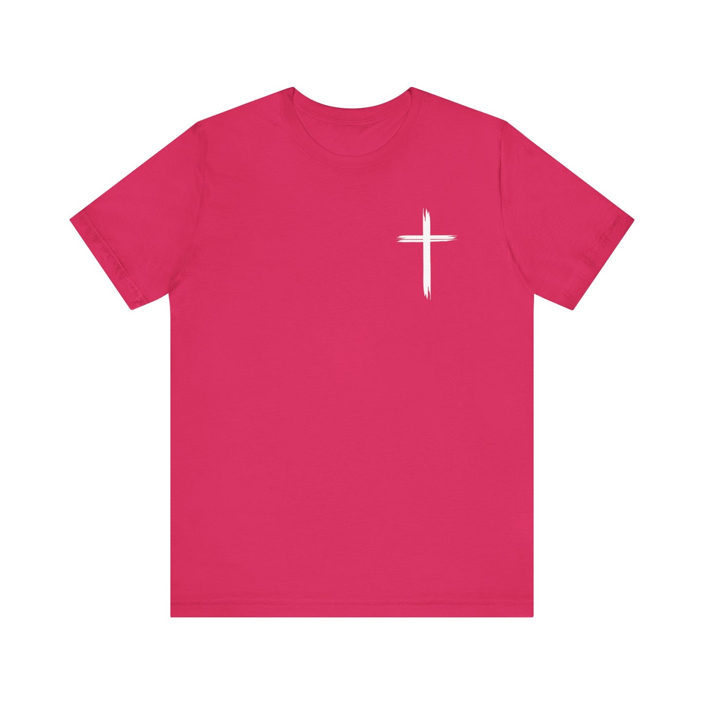 Cross front | Jesus sunburst back - Unisex Jersey Short Sleeve Tee
