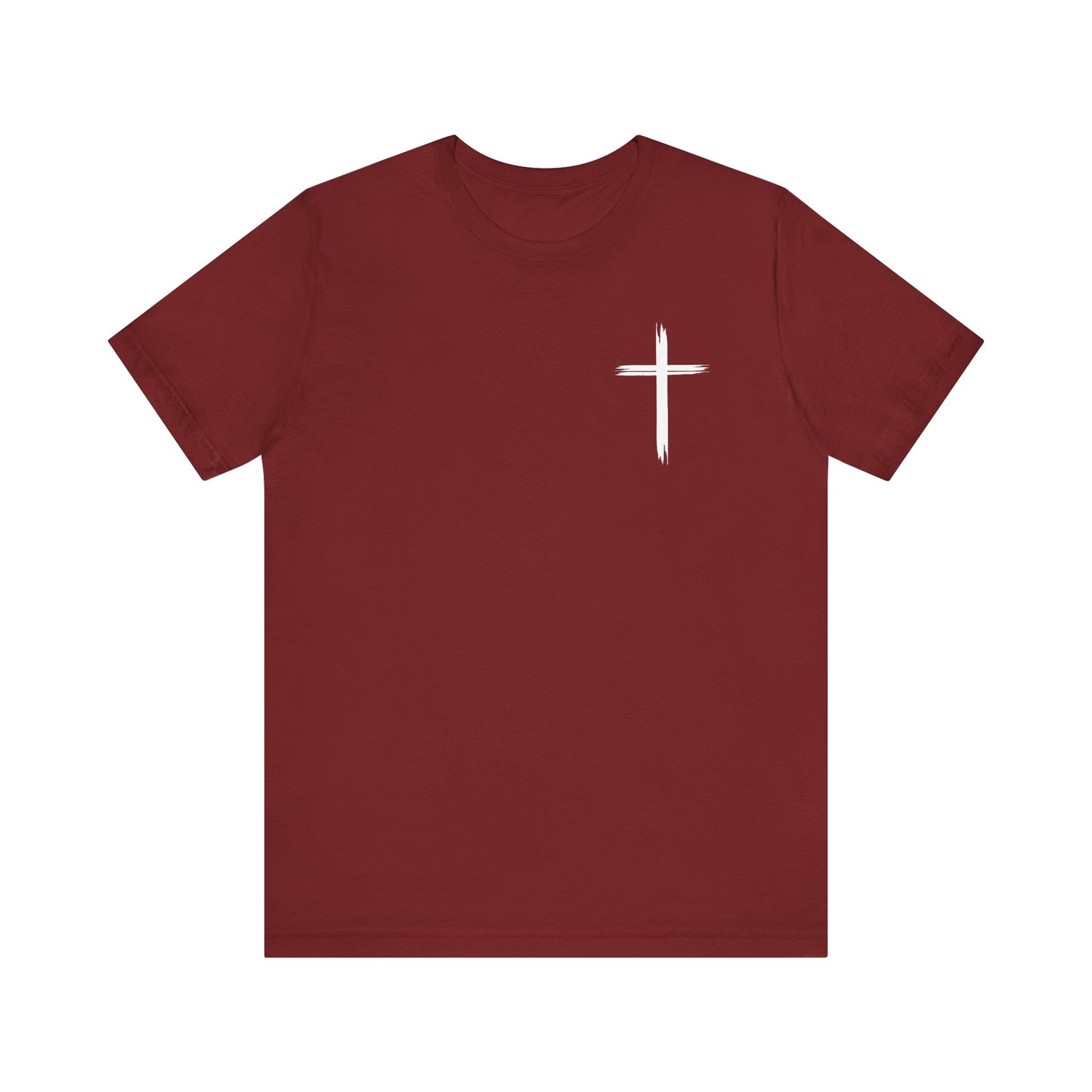 Cross front | Jesus sunburst back - Unisex Jersey Short Sleeve Tee