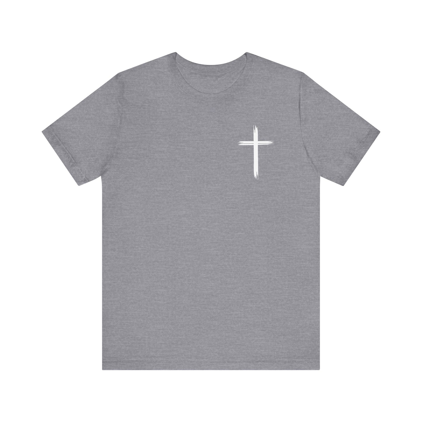Cross front | Jesus sunburst back - Unisex Jersey Short Sleeve Tee