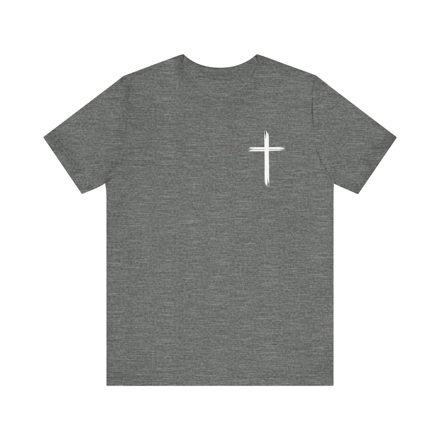 Cross front | Jesus sunburst back - Unisex Jersey Short Sleeve Tee