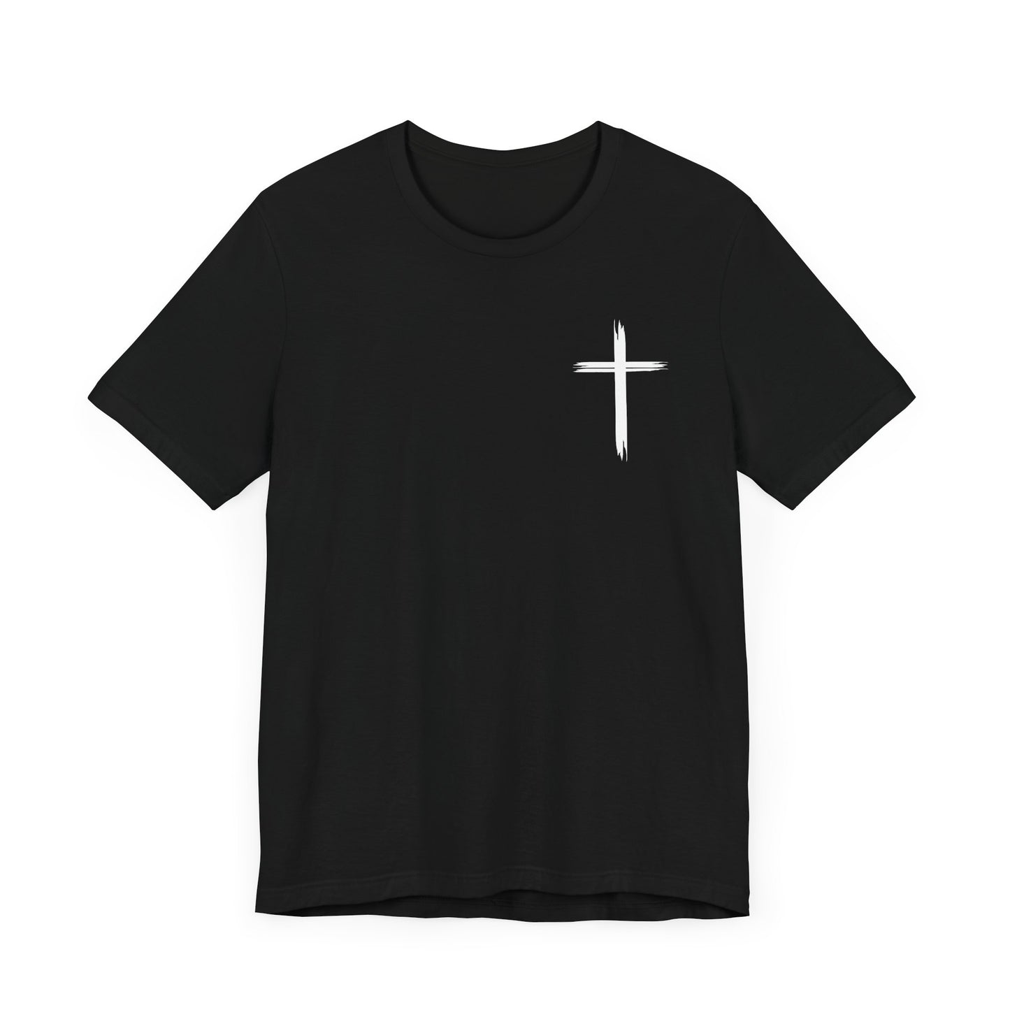 Cross front | Jesus sunburst back - Unisex Jersey Short Sleeve Tee